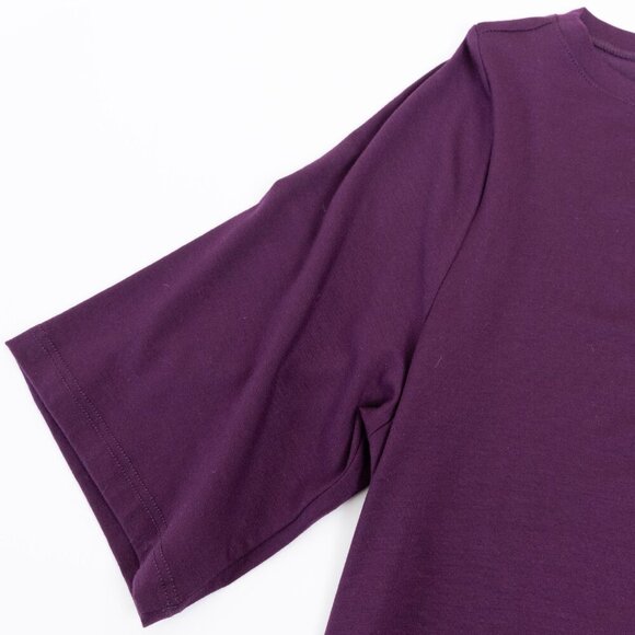 Eileen Fisher Fine Jersey Boat Neck Top Blackberry Purple XS - Picture 6 of 11